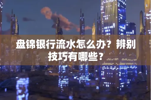 盘锦银行流水怎么办？辨别技巧有哪些？