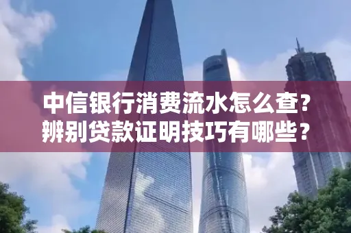 中信银行消费流水怎么查？辨别贷款证明技巧有哪些？